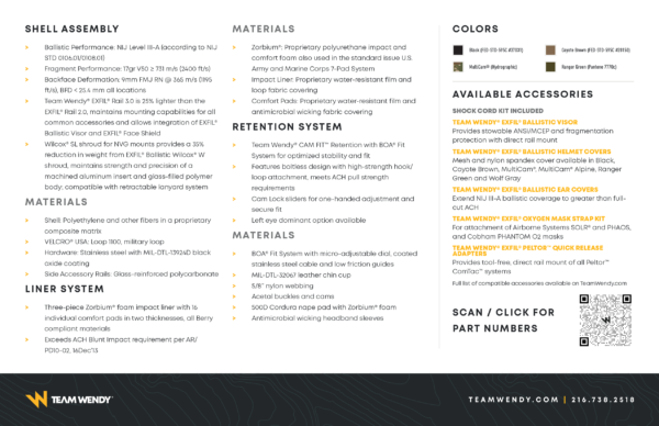 Team Wendy EXFIL SL 3.0 Ballistic Helmet